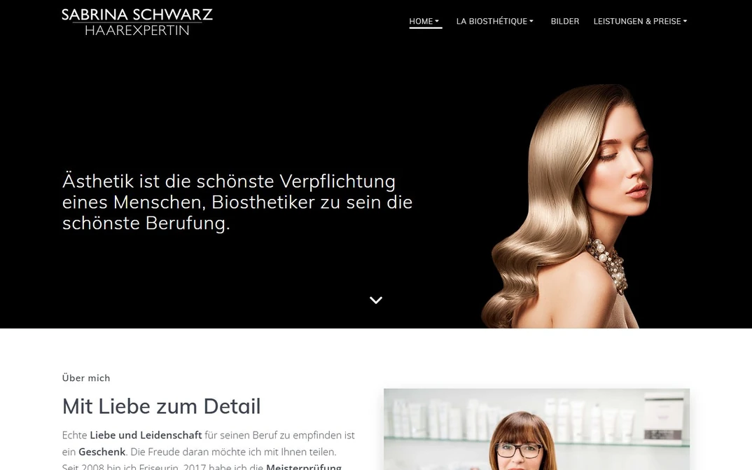 Website Schwarz Haarexpertin